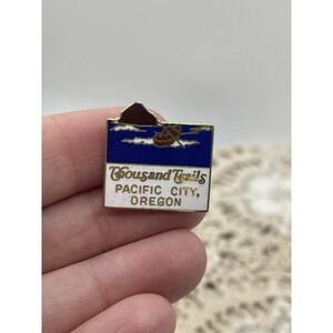 Thousand Trails Pacific City Oregon Pin Travel Souvenir Enamel Gold Tone